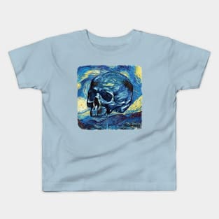 Skull Van Gogh Style Kids T-Shirt